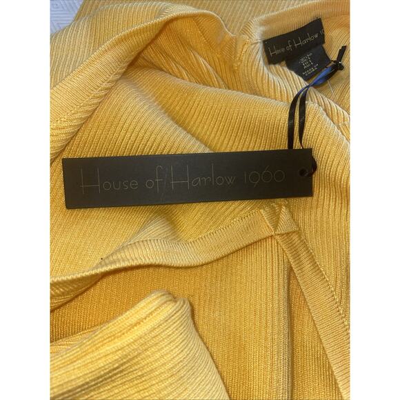 Slinky Bright Form Fitting Caution Light Dress Deep V Long Slit Feels Good Sexy - Picture 14 of 16